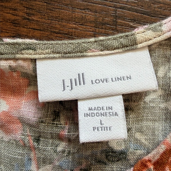 J. Jill Linen Caraway Fresh Bloom Floral Dress - Picture 4 of 16